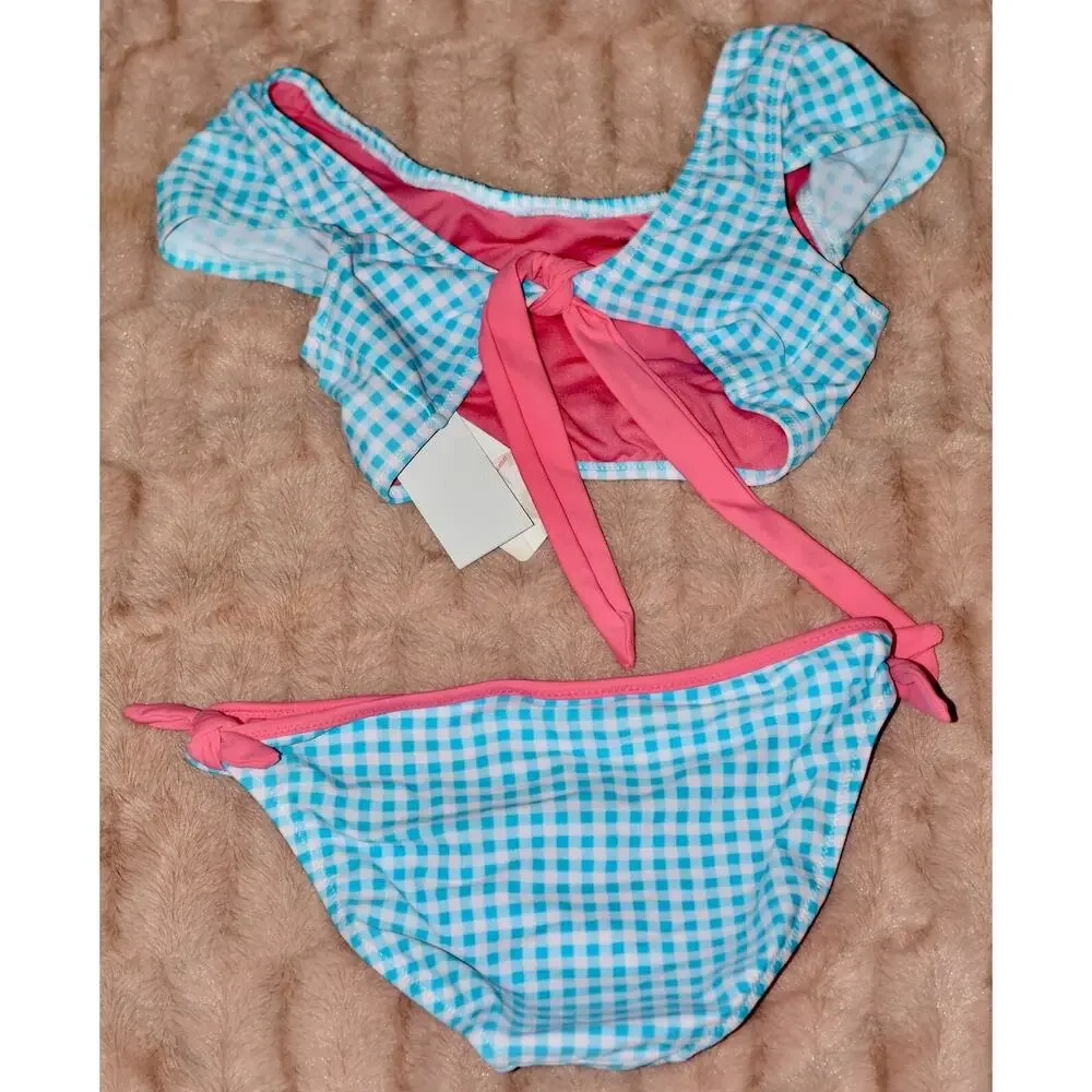 Tommy Bahama Big Girls Rush Guard Bathing Suit 2pc Set Size 12 UPF 50 NEW!!!